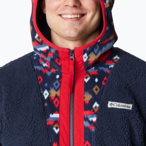 Bluza polarowa męska Columbia Backbowl Sherpa coll navy/coll navy rocky mtn print