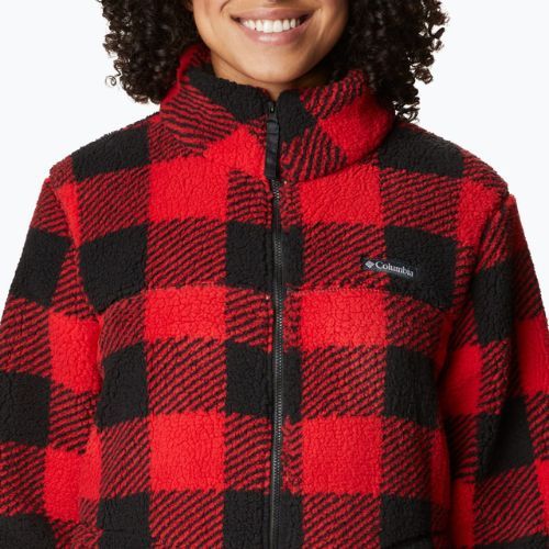 Bluza polarowa damska Columbia West Bend red lily check print