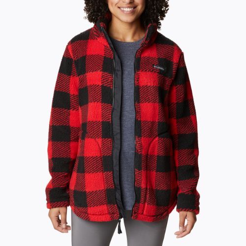 Bluza polarowa damska Columbia West Bend red lily check print