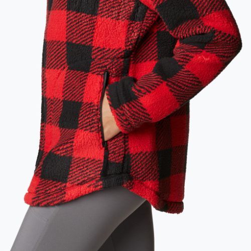 Bluza polarowa damska Columbia West Bend red lily check print