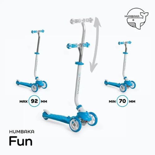 Hulajnoga trójkołowa dziecięca HUMBAKA Fun niebieska