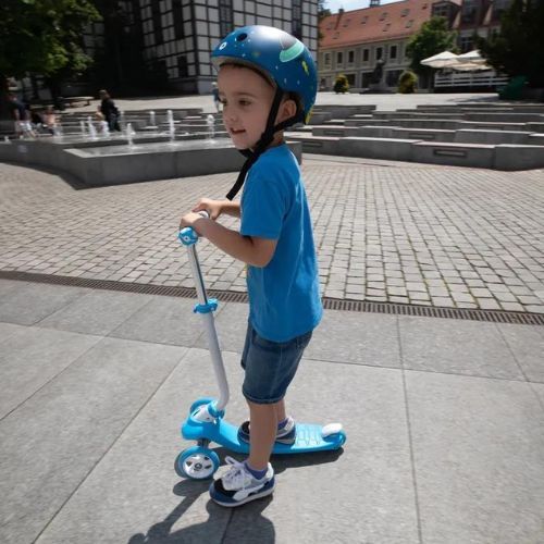 Hulajnoga trójkołowa dziecięca HUMBAKA Fun niebieska