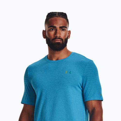 Koszulka treningowa męska Under Armour UA Rush Seamless Geosport capri/black