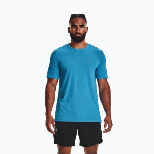Koszulka treningowa męska Under Armour UA Rush Seamless Geosport capri/black