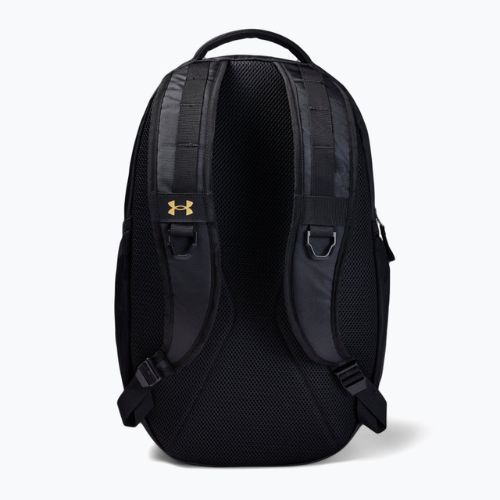 Plecak miejski Under Armour Hustle 5.0 29 l black/black medium heather/metalic gold luster