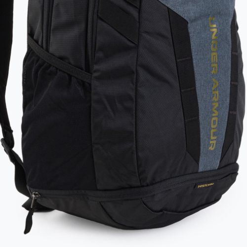 Plecak miejski Under Armour Hustle 5.0 29 l black/black medium heather/metalic gold luster