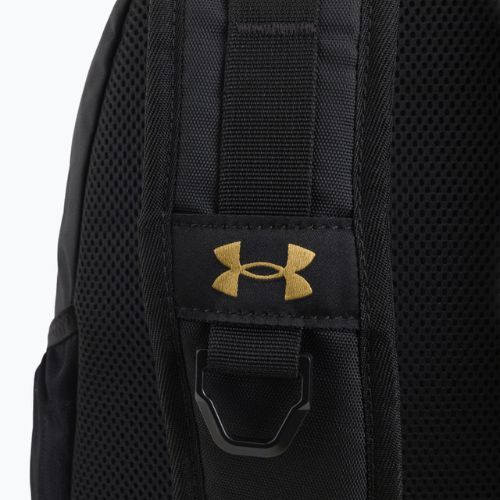 Plecak miejski Under Armour Hustle 5.0 29 l black/black medium heather/metalic gold luster