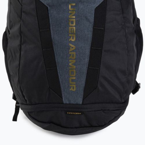 Plecak miejski Under Armour Hustle 5.0 29 l black/black medium heather/metalic gold luster