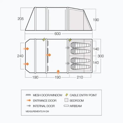 Namiot kempingowy 4-osobowy Vango Stargrove II Air 450