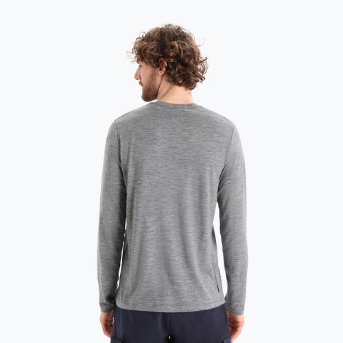 Longsleeve trekkingowy męski icebreaker Tech Lite II Skiing Yeti gritstone heather