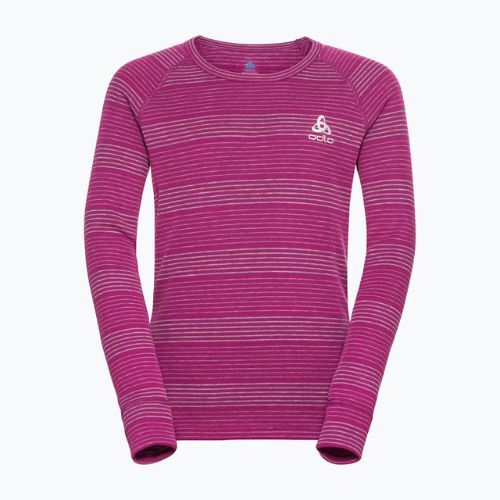 Komplet bielizny termoaktywnej dziecięcej ODLO Active Warm Eco steel grey melange/festival fusia
