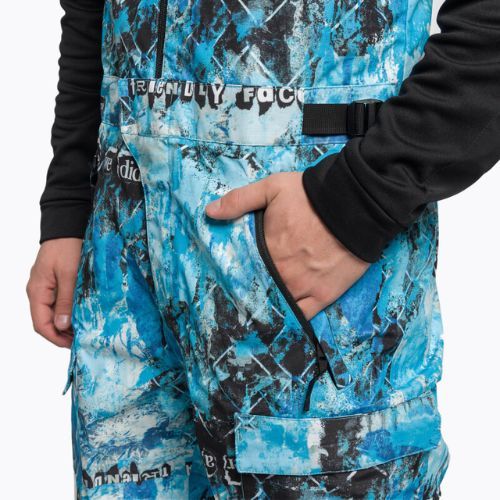 Spodnie snowboardowe męskie The North Face Printed Dragline Bib norse blue