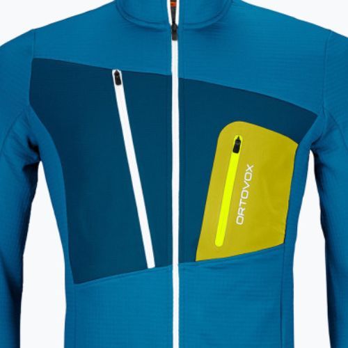 Bluza trekkingowa męska ORTOVOX Fleece Grid heritage blue