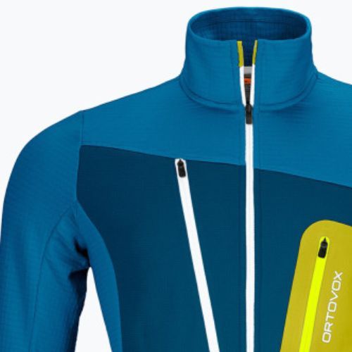 Bluza trekkingowa męska ORTOVOX Fleece Grid heritage blue