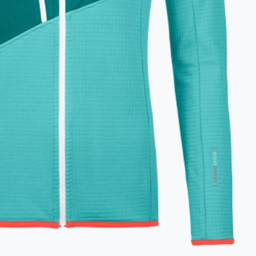 Bluza trekkingowa damska ORTOVOX Fleece Grid Hoody ice waterfall