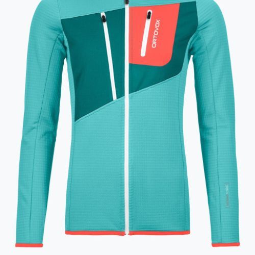 Bluza trekkingowa damska ORTOVOX Fleece Grid Hoody ice waterfall