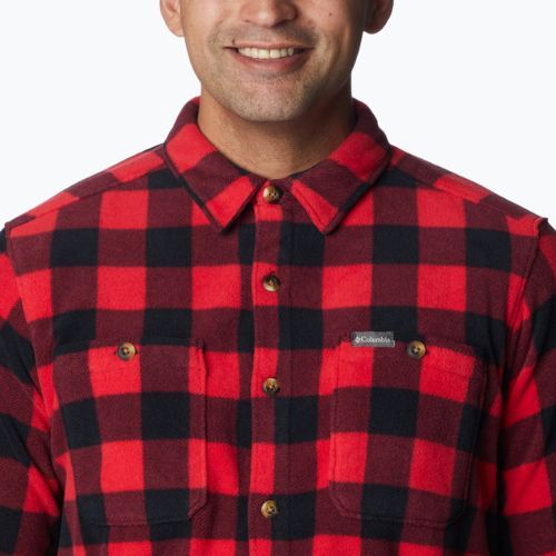 Koszula męska Columbia Flare Gun Fleece mountain red check