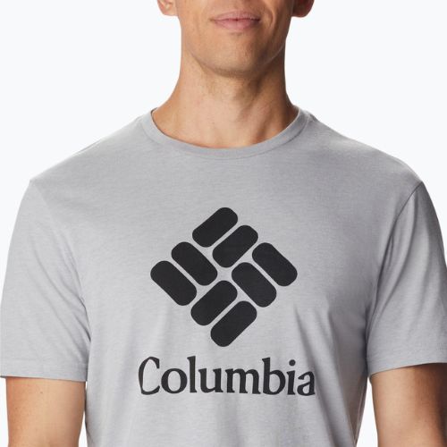 Koszulka trekkingowa męska Columbia CSC Basic Logo columbia grey heather/csc stacked logo