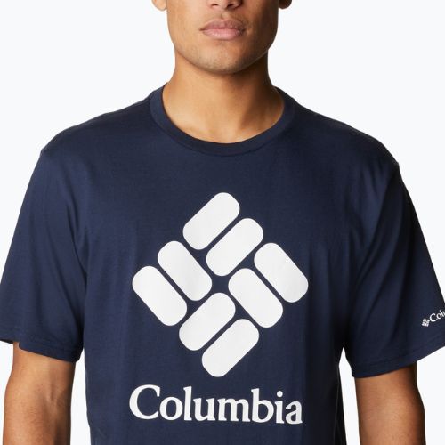 Koszulka trekkingowa męska Columbia CSC Basic Logo collegiate navy/csc stacked logo