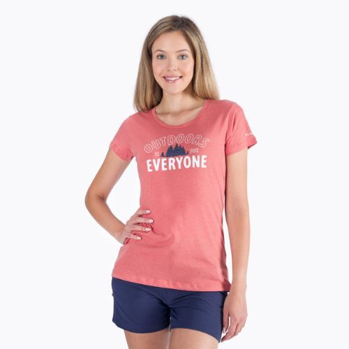 Koszulka trekkingowa damska Columbia Daisy Days Graphic dark coral heather/seek outdoors