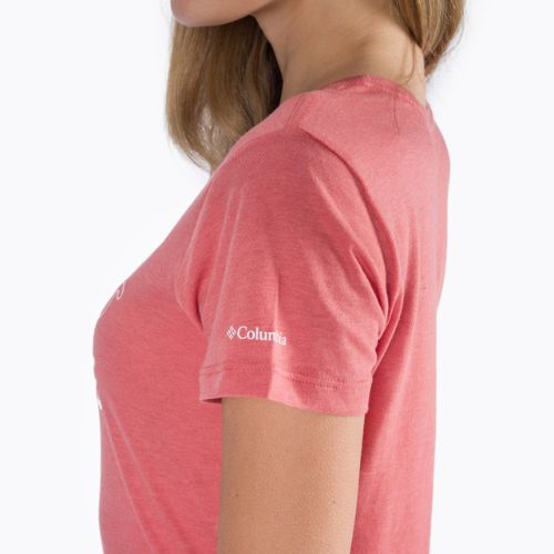 Koszulka trekkingowa damska Columbia Daisy Days Graphic dark coral heather/seek outdoors