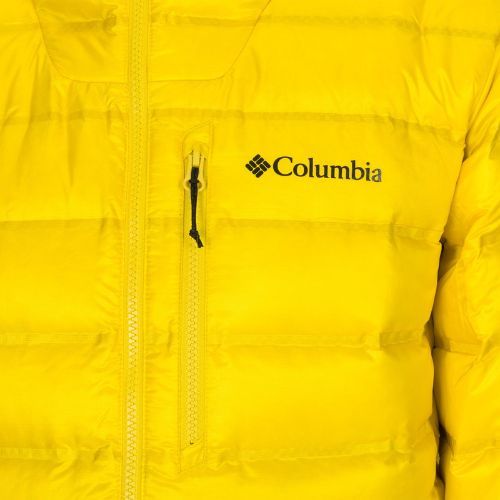 Kurtka puchowa męska Columbia Pebble Peak Down Hooded laser lemon