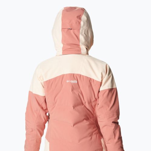 Kurtka narciarska damska Columbia Powderkeg III Down dark coral/peach blossom