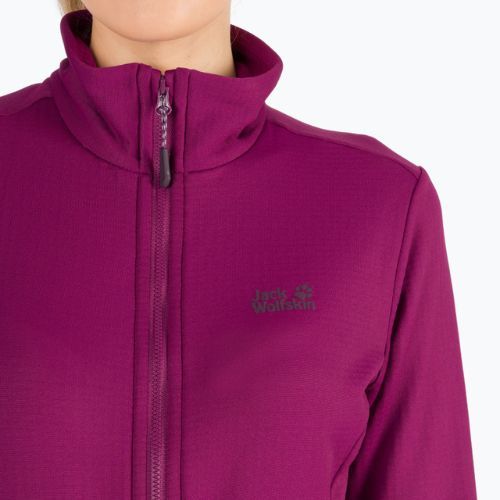 Bluza trekkingowa damska Jack Wolfskin Peak Grid Fleece wild berry