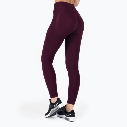 Legginsy treningowe damskie Gym Glamour Push Up grape