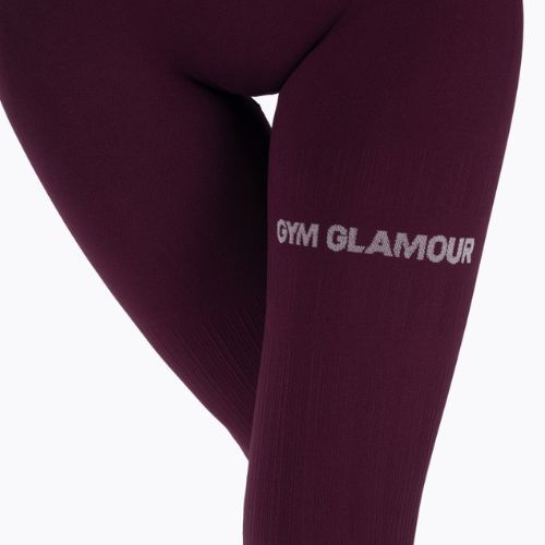 Legginsy treningowe damskie Gym Glamour Push Up grape