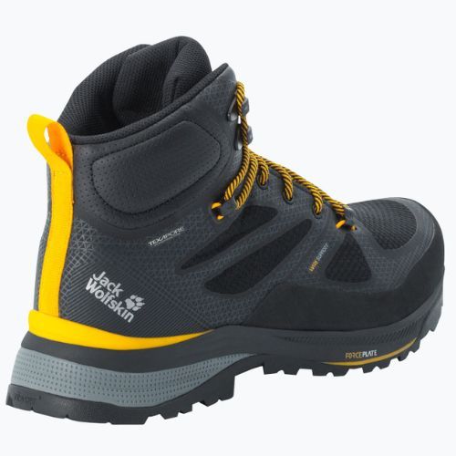 Buty trekkingowe męskie Jack Wolfskin Force Striker Texapore Mid black/burly yellow xt