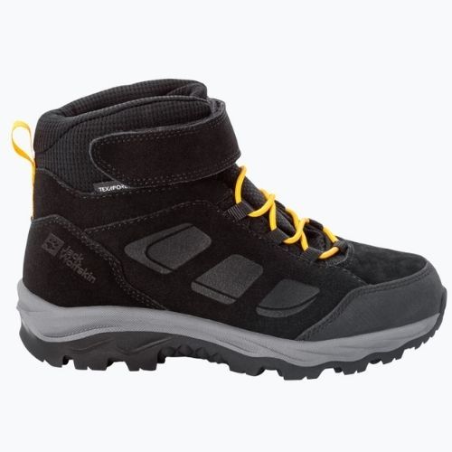Buty trekkingowe dziecięce Jack Wolfskin Vojo Lt Texapore Mid black/burly yellow xt
