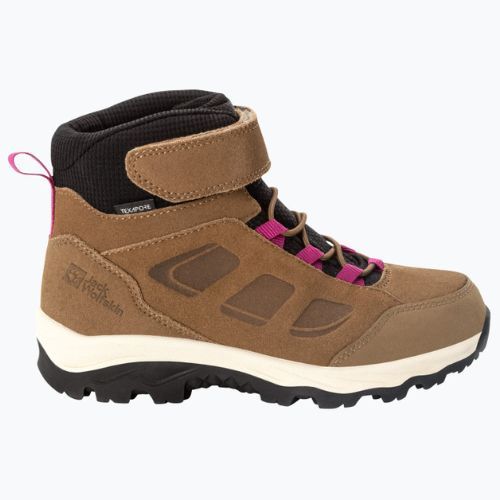 Buty trekkingowe dziecięce Jack Wolfskin Vojo Lt Texapore Mid brown/pink