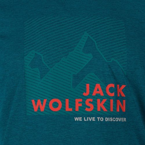 Koszulka trekkingowa męska Jack Wolfskin Hiking Graphic blue coral