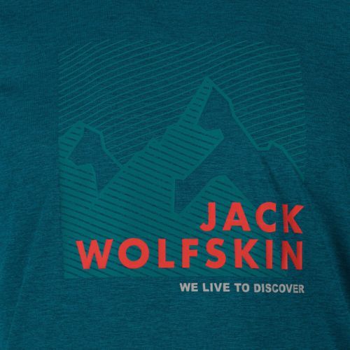 Koszulka trekkingowa męska Jack Wolfskin Hiking Graphic blue coral