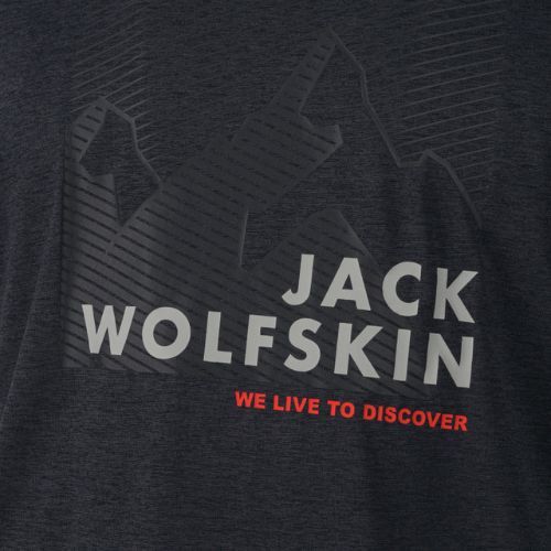 Koszulka trekkingowa męska Jack Wolfskin Hiking Graphic ebony
