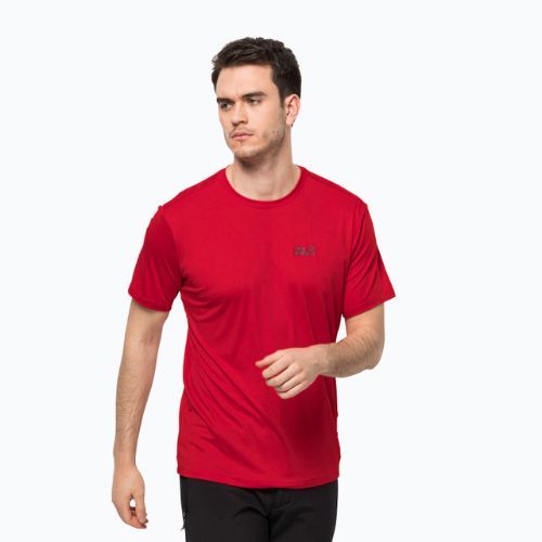 Koszulka trekkingowa męska Jack Wolfskin Tech adrenaline red
