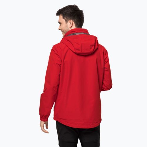 Kurtka przeciwdeszczowa męska Jack Wolfskin Stormy Point 2L adrenaline red