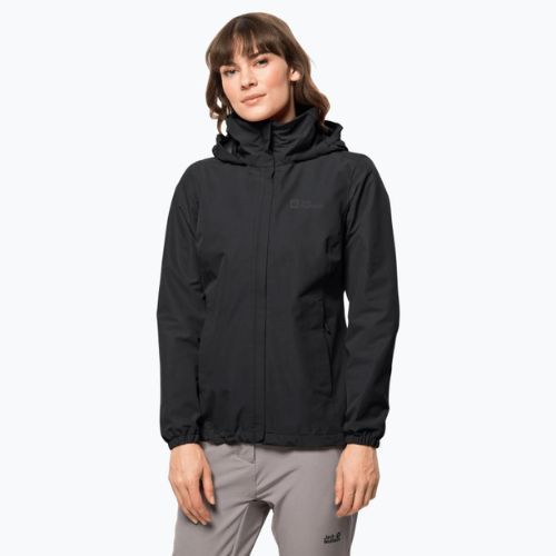 Kurtka przeciwdeszczowa damska Jack Wolfskin Stormy Point 2L black