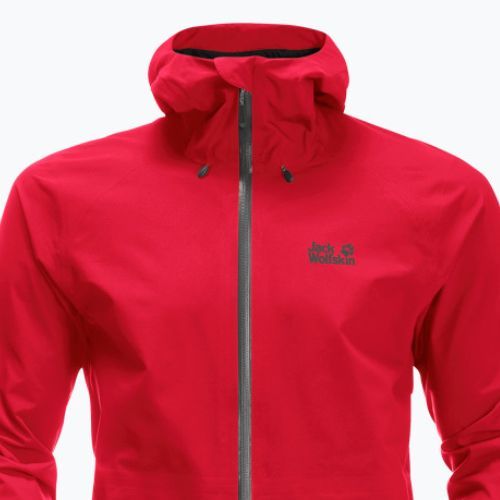 Kurtka przeciwdeszczowa męska Jack Wolfskin Highest Peak adrenaline red