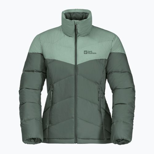 Kurtka puchowa damska Jack Wolfskin Herzberg Down hedge green