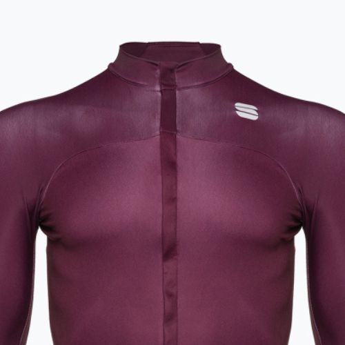 Longsleeve rowerowy męski Sportful Bodyfit Pro Jersey red wine/red rumba