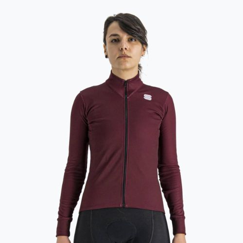 Longsleeve rowerowy damski Sportful Kelly Thermal Jersey red wine