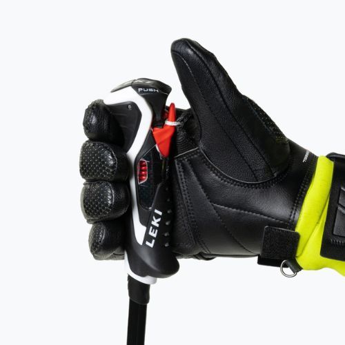 Rękawice narciarskie męskie LEKI Worldcup Race Flex S Speed System black/ice lemon