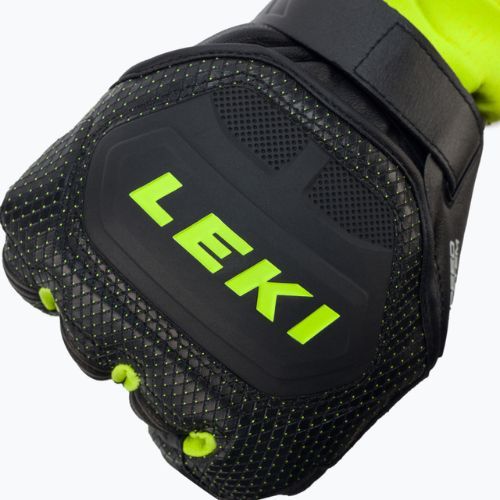 Rękawice narciarskie męskie LEKI Worldcup Race Flex S Speed System czarno-zielone 649802301080