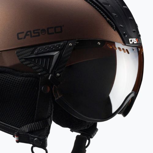 Kask narciarski CASCO SP-2 Carbonic Visor brown