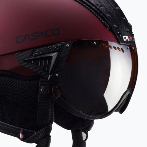 Kask narciarski CASCO SP-2 Visor Carbonic red