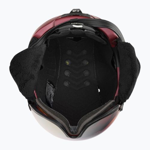 Kask narciarski CASCO SP-2 Visor Carbonic red