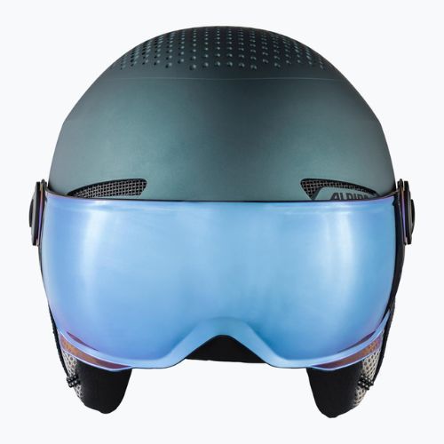 Kask narciarski Alpina Arber Visor Q-Lite petrol/green matt