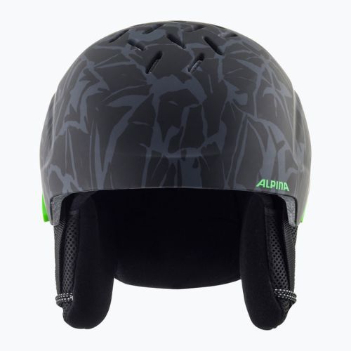 Kask narciarski dziecięcy Alpina Pizi black/green camo matt